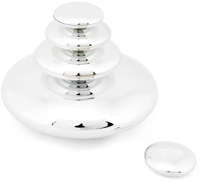 Alt view image 4 of 4 - TTS Sensory Mirrored Stacking Pebbles  20pcs, Silver | Reflective Learning & Fine Motor Toy