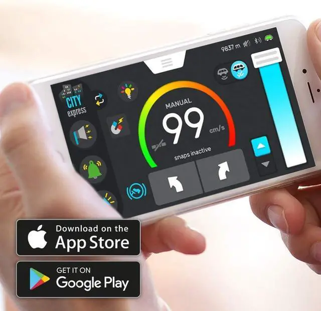 Alt view image 4 of 7 - intelino Smart Train Starter Set: Award-Winning Robot Toy Train; App-Based + Screen-Free Drive Modes; 3 Free Apps for Playing and Learning; Programmable with Color Tiles, Scratch & Python; for Ages 3+