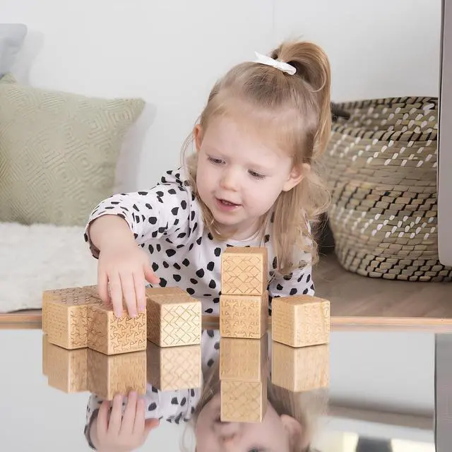 Alt view image 2 of 5 - TTS Wooden Pattern Bricks - 10 Piece Set | Educational Building Blocks for Kids Ages 3 years & Up | Fine Motor Skills & Creative Play