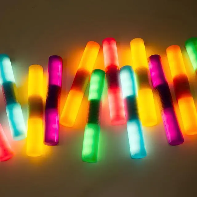 Alt view image 2 of 6 - TTS Rechargeable Light-Up Glow Cylinders - 12-Piece Set | Sensory Toy for Kids Ages 10 Months & Up | Visual Stimulation & Early Learning