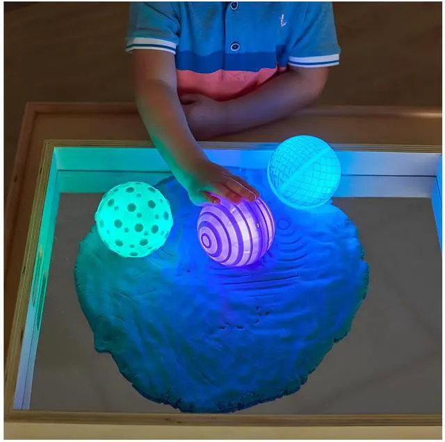 Alt view image 2 of 3 - TTS Light-Up Tactile Glow Spheres - 6-Piece Set | Sensory Learning Toy for Kids Ages 10 Months & Up | Visual Stimulation & Fine Motor Skills