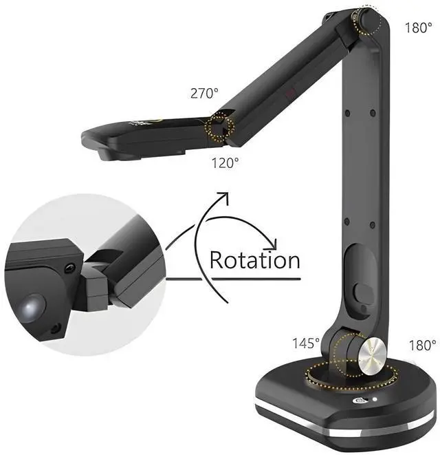 Alt view image 4 of 8 - JOYUSING V500S Joy-DocCam Document Camera Visual Presenter, 1/4" CMOS Sensor, 8 Megapixel Camera