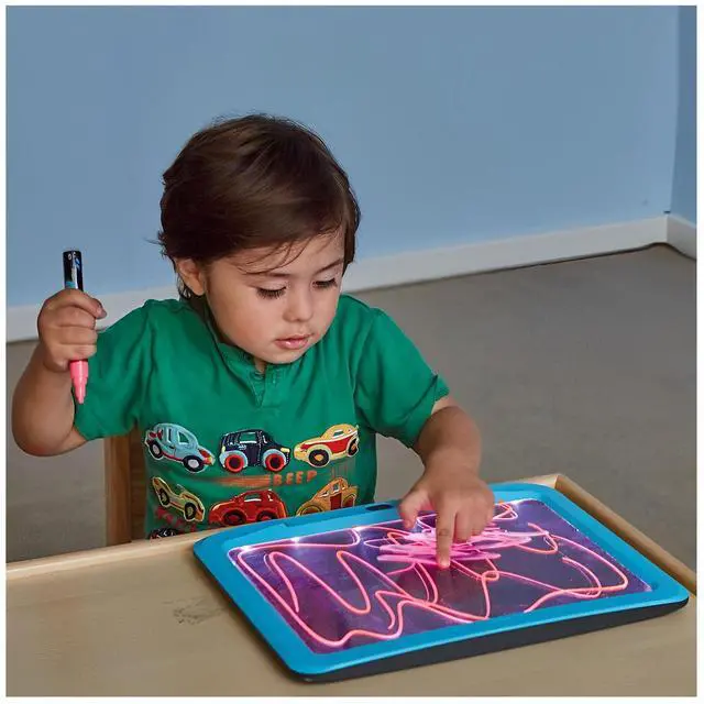 Alt view image 3 of 7 - TTS Illuminated Mark Making Writing Boards 4-Pack A4 Rechargeable LED Writing & Drawing Boards for Kids