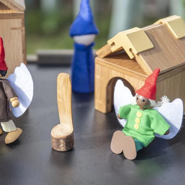 Alt view image 5 of 7 - TTS Small World Woodland Elves & Fairies Toy 10pcs Wooden Storytelling Figures for Imaginative Play