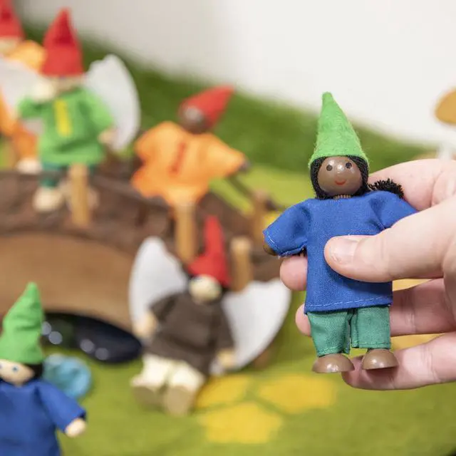 Alt view image 6 of 7 - TTS Small World Woodland Elves & Fairies Toy 10pcs Wooden Storytelling Figures for Imaginative Play