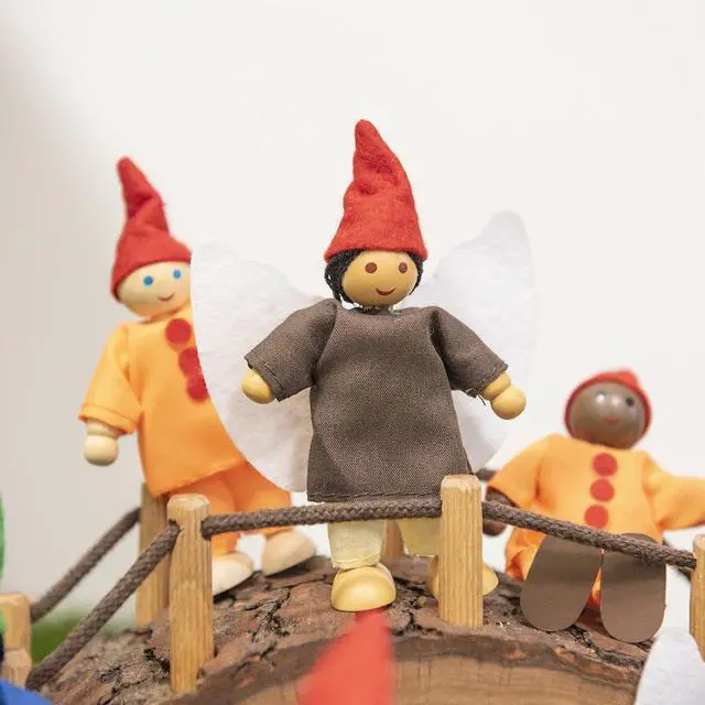 Alt view image 7 of 7 - TTS Small World Woodland Elves & Fairies Toy 10pcs Wooden Storytelling Figures for Imaginative Play