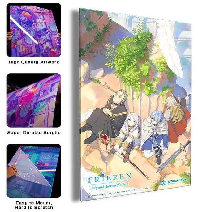 Alt view image 2 of 3 - Party of Heroes - Frieren: Beyond Journey's End Anime UV Printed Acrylic Wall Art 16in x 24in