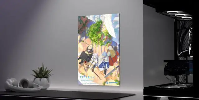 Alt view image 3 of 3 - Party of Heroes - Frieren: Beyond Journey's End Anime UV Printed Acrylic Wall Art 16in x 24in