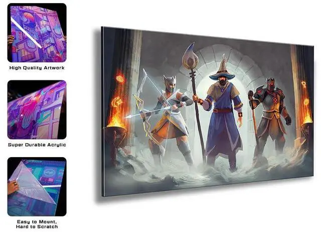 Alt view image 2 of 4 - Dungeon - Old School RuneScape UV Printed Acrylic Wall Art - 16in x 24in