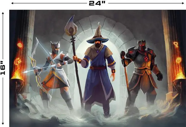 Alt view image 3 of 4 - Dungeon - Old School RuneScape UV Printed Acrylic Wall Art - 16in x 24in