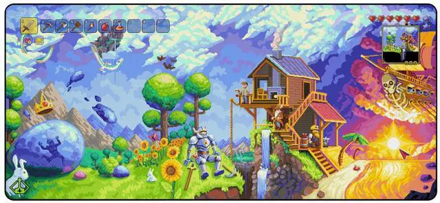 Main image of Starforge - Terraria - Beginnings Gaming Desk Mat  Large Extended Mouse & Keyboard Pad