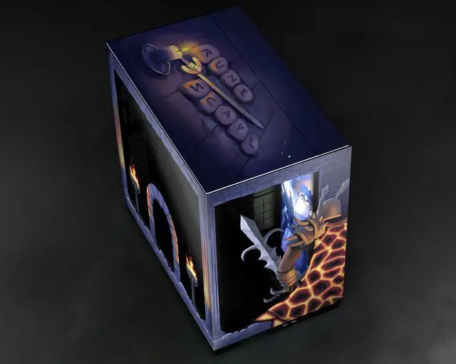 Alt view image 2 of 7 - Starforge - Old School RuneScape Computer Case Bundle  Lian Li O11 Dynamic EVO RGB EATX/ATX/mATX PC Tower  Embossed & UV Printed Artwork