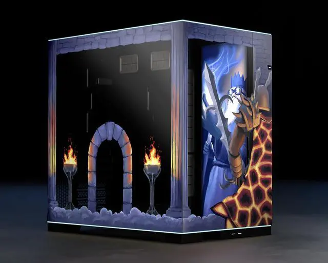 Alt view image 3 of 7 - Starforge - Old School RuneScape Computer Case Bundle  Lian Li O11 Dynamic EVO RGB EATX/ATX/mATX PC Tower  Embossed & UV Printed Artwork