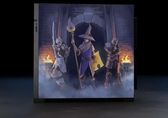 Alt view image 6 of 7 - Starforge - Old School RuneScape Computer Case Bundle  Lian Li O11 Dynamic EVO RGB EATX/ATX/mATX PC Tower  Embossed & UV Printed Artwork