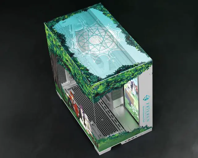 Alt view image 2 of 7 - Starforge - Frieren: Beyond Journeys End Computer Case Bundle  Lian Li O11 Dynamic EVO RGB EATX/ATX/mATX PC Tower  with Embossed & UV Printed Artwork