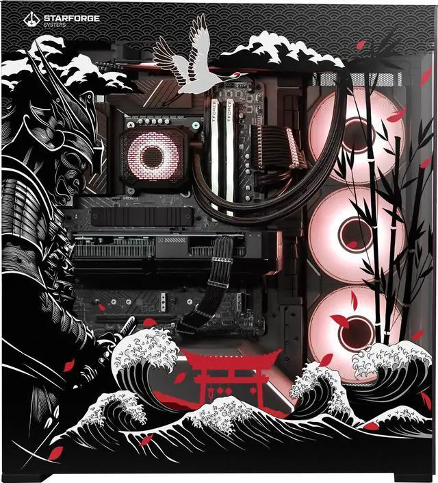 Alt view image 3 of 7 - Starforge Systems Nimbus Clouded Gates Custom Gaming Desktop PC Bundle, AMD Ryzen 7 9800X3D, AMD RX 9070 XT 16GB, 2TB Gen 4 NVMe, 32GB DDR5 RAM 6000, Win 11 Home