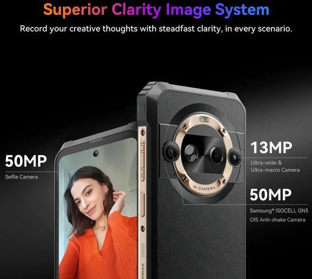 Alt view image 5 of 6 - Blackview BL9000 PRO 5G Rugged Smartphone 12GB+512GB Black