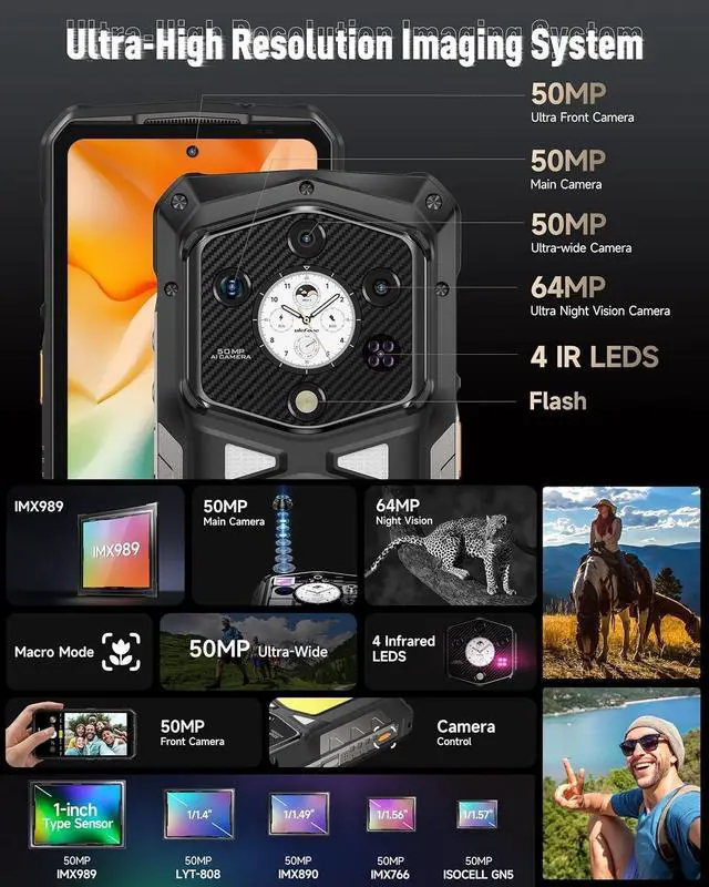 Alt view image 5 of 6 - Ulefone Armor 29 Ultra AI Rugged Smartphone, 21200mAh 120W 16GB+1TB