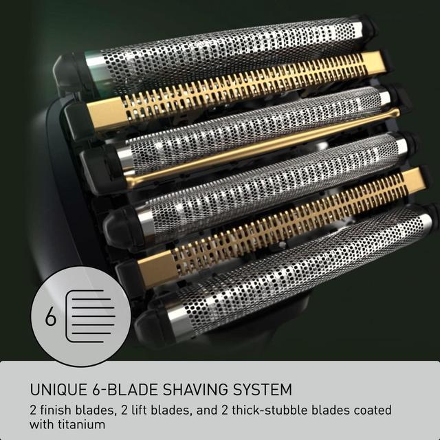 Alt view image 3 of 10 - Panasonic Electric Razor for Men, Electric Shaver, ARC6 Six-Blade Electric Razor with Premium Automatic Cleaning and Charging Station, ES-LS9A-K (Black)
