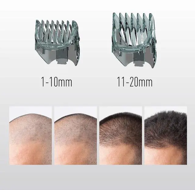 Alt view image 5 of 7 - Panasonic ER-GC71 Men's Beard Trimmer, Cordless/Corded Operation with 2 Comb Attachments and and 39 Adjustable Trim Settings, Washable