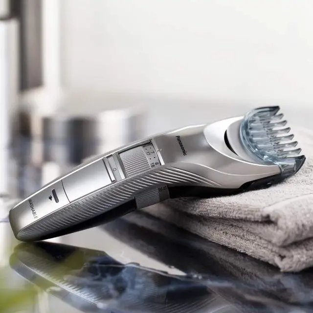 Alt view image 2 of 7 - Panasonic ER-GC71 Men's Beard Trimmer, Cordless/Corded Operation with 2 Comb Attachments and and 39 Adjustable Trim Settings, Washable