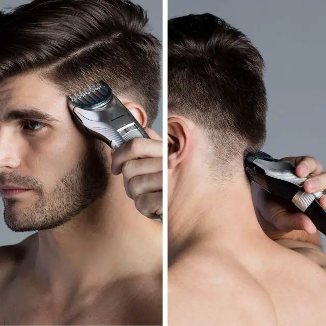 Alt view image 7 of 7 - Panasonic ER-GC71 Men's Beard Trimmer, Cordless/Corded Operation with 2 Comb Attachments and and 39 Adjustable Trim Settings, Washable