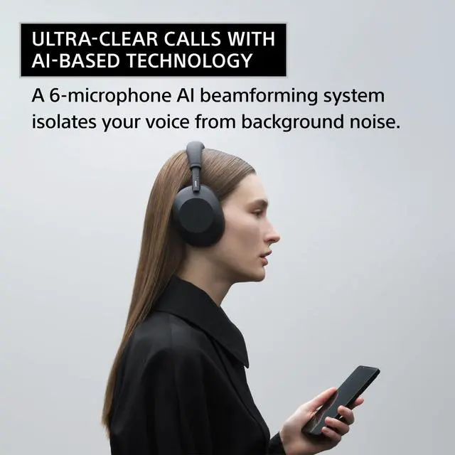 Alt view image 10 of 20 - Sony WH1000XM6S Best Wireless Noise Canceling Headphones - Platinum Silver