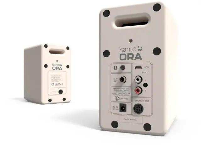 Alt view image 3 of 4 - Kanto ORAMC 100W Powered Reference Desktop Computer Speakers with Bluetooth 5.0 and USB-C Input | Bi-Amplified | 100 Hz Automatic Crossover | Reference Quality Sound | Pair | Cream