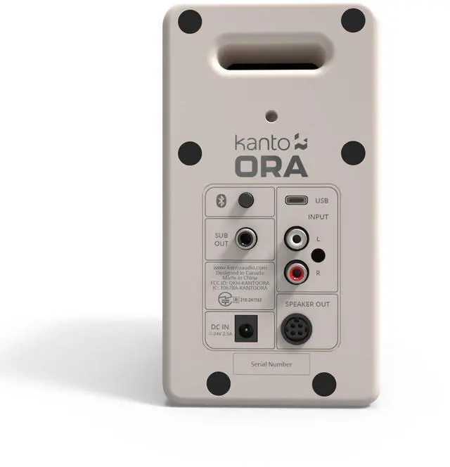 Alt view image 4 of 4 - Kanto ORAMC 100W Powered Reference Desktop Computer Speakers with Bluetooth 5.0 and USB-C Input | Bi-Amplified | 100 Hz Automatic Crossover | Reference Quality Sound | Pair | Cream