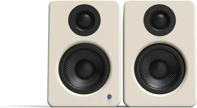 Alt view image 2 of 7 - Kanto YU2MC Powered Desktop Computer Speakers | 3" Drivers 3/4" Silk Dome Tweeter | 50 W RMS | Built-in USB DAC & AUX Input | Sub Out | Pair | Matte Cream
