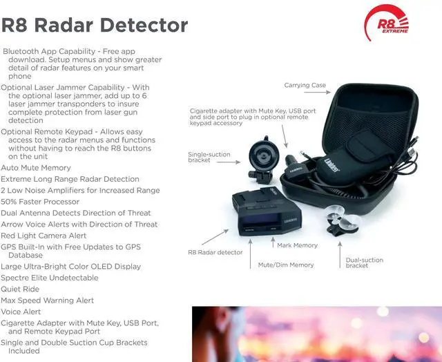 Alt view image 19 of 20 - Uniden R8 Extreme Long Range Radar / Laser Detector - Black