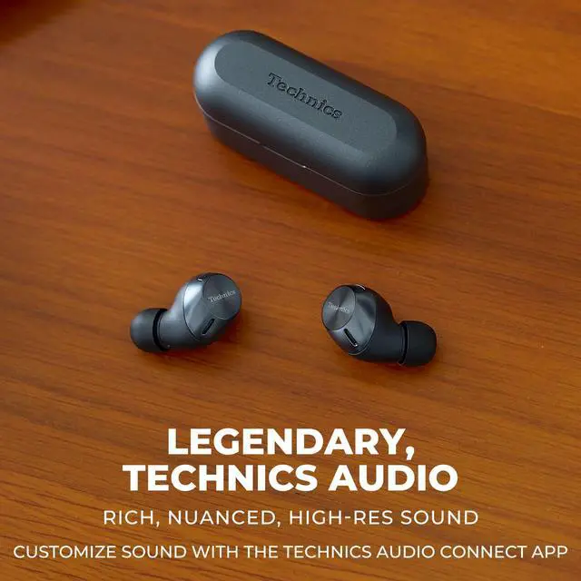 Alt view image 5 of 10 - Technics EAHAZ40M2EK True Wireless Noise Cancelling Earbuds