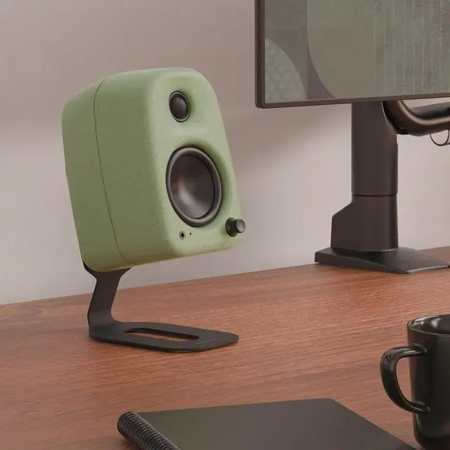 Alt view image 2 of 7 - Kanto UKI 100 W Active Desktop Computer Speakers with Bluetooth and USB-C | Intelligent Sub Integration | Headphone Out | Pair | Sage