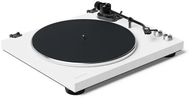 Alt view image 2 of 7 - Kanto OBI3 Belt Drive Turntable w/Bluetooth 5.3 & Preamp | Pitch Control | AT3600L Cartridge | Aluminum Platter | Matte White