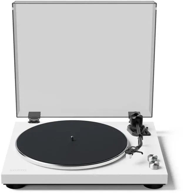 Alt view image 4 of 7 - Kanto OBI3 Belt Drive Turntable w/Bluetooth 5.3 & Preamp | Pitch Control | AT3600L Cartridge | Aluminum Platter | Matte White