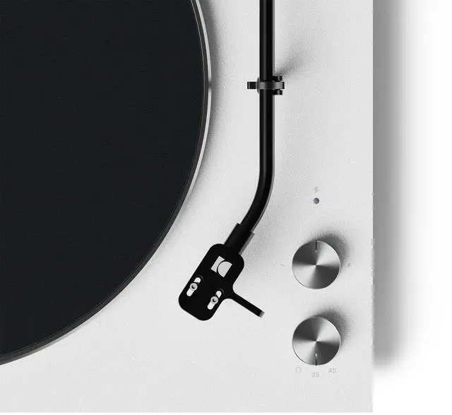 Alt view image 7 of 7 - Kanto OBI3 Belt Drive Turntable w/Bluetooth 5.3 & Preamp | Pitch Control | AT3600L Cartridge | Aluminum Platter | Matte White