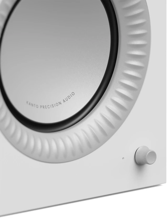 Alt view image 7 of 7 - Kanto TUK Grand 320 W Powered Speakers - Bluetooth® 5.4 aptX Adaptive - USB-C, Optical, RCA Inputs - 40 Hz 22 kHz - 80 Hz High/Low Pass Filter Pair - Matte White w/Aluminum