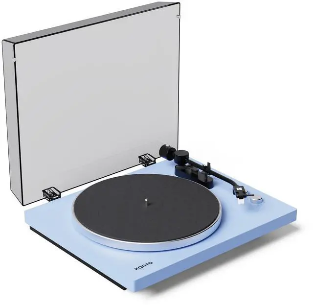 Main image of Kanto OBI3G2 Gen2 Auto Stop Belt Drive Turntable w/Bluetooth 5.3 & Preamp - Pitch Control - AT3600L Cartridge - Aluminum Platter - Matte Ice Blue