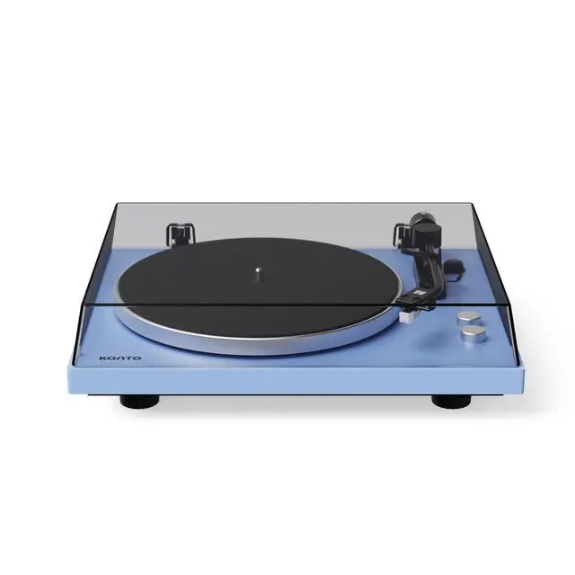 Alt view image 2 of 7 - Kanto OBI3G2 Gen2 Auto Stop Belt Drive Turntable w/Bluetooth 5.3 & Preamp - Pitch Control - AT3600L Cartridge - Aluminum Platter - Matte Ice Blue