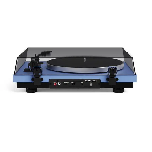 Alt view image 3 of 7 - Kanto OBI3G2 Gen2 Auto Stop Belt Drive Turntable w/Bluetooth 5.3 & Preamp - Pitch Control - AT3600L Cartridge - Aluminum Platter - Matte Ice Blue