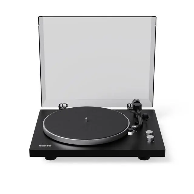 Alt view image 7 of 7 - Kanto OBI3G2 Gen2 Auto Stop Belt Drive Turntable w/Bluetooth 5.3 & Preamp - Pitch Control - AT3600L Cartridge - Aluminum Platter - Matte Black