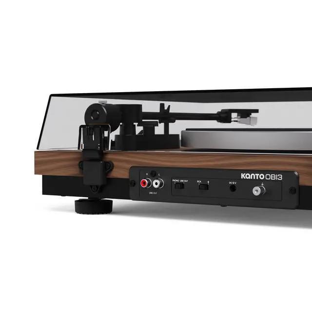 Alt view image 6 of 7 - Kanto OBI3G2 Gen2 Auto Stop Belt Drive Turntable w/Bluetooth 5.3 & Preamp - Pitch Control - AT3600L Cartridge - Aluminum Platter - Matte Walnut