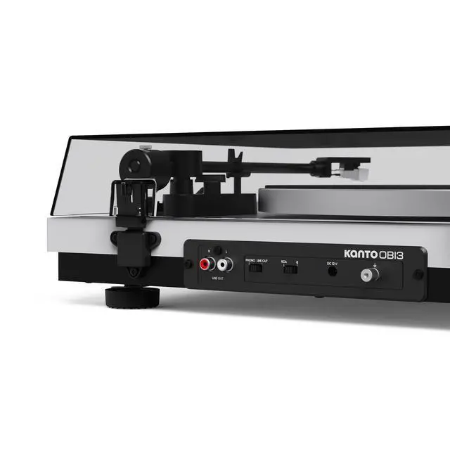 Alt view image 6 of 7 - Kanto OBI3G2 Gen2 Auto Stop Belt Drive Turntable w/Bluetooth 5.3 & Preamp - Pitch Control - AT3600L Cartridge - Aluminum Platter - Matte White