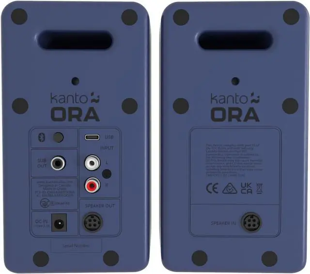 Alt view image 5 of 10 - Kanto ORAMU 100W Powered Reference Desktop Computer Speakers with Bluetooth 5.0 and USB-C Input | Bi-Amplified | 100 Hz Automatic Crossover | Reference Quality Sound | Pair | Indigo