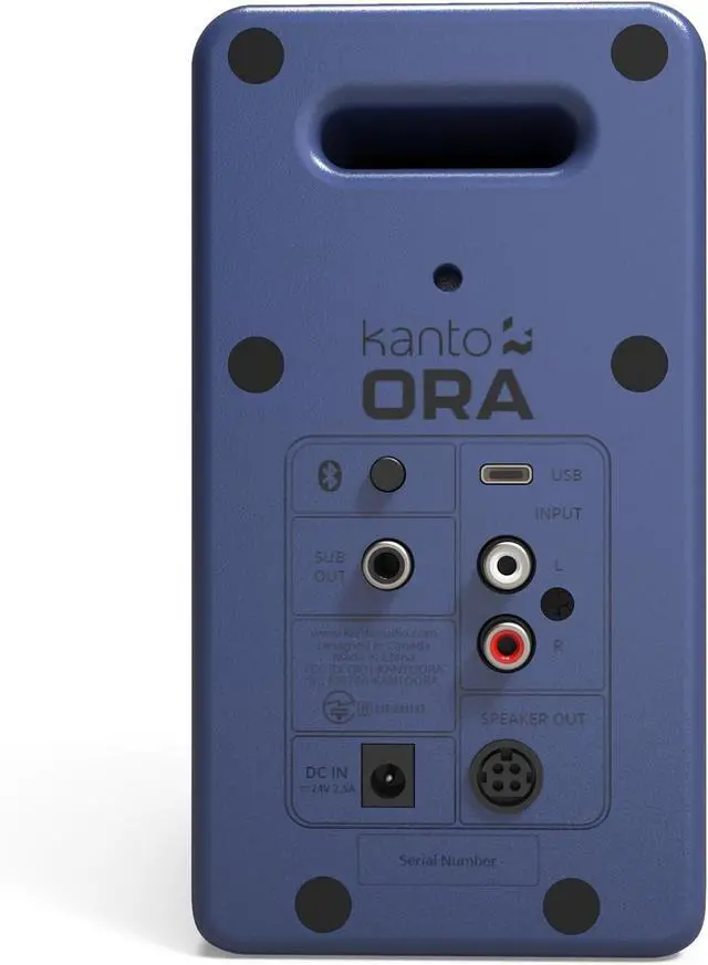 Alt view image 3 of 10 - Kanto ORAMU 100W Powered Reference Desktop Computer Speakers with Bluetooth 5.0 and USB-C Input | Bi-Amplified | 100 Hz Automatic Crossover | Reference Quality Sound | Pair | Indigo