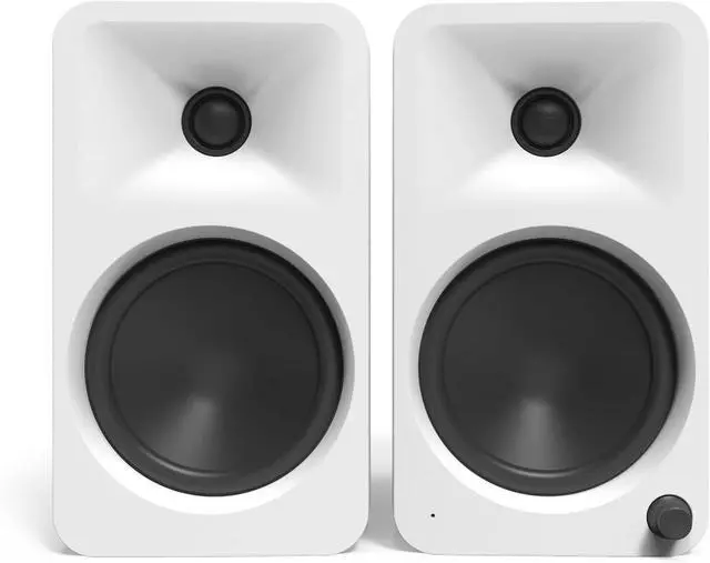 Alt view image 3 of 6 - Kanto ORA4 140W Powered Reference Speakers with Bluetooth 5.0 and USB-C Input | 4 Woofers with Deep Bass Extension | Bi-Amplified | 80 Hz Automatic Crossover | Reference Quality Sound | Pair | White