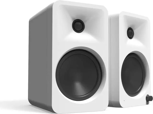 Alt view image 2 of 6 - Kanto ORA4 140W Powered Reference Speakers with Bluetooth 5.0 and USB-C Input | 4 Woofers with Deep Bass Extension | Bi-Amplified | 80 Hz Automatic Crossover | Reference Quality Sound | Pair | White