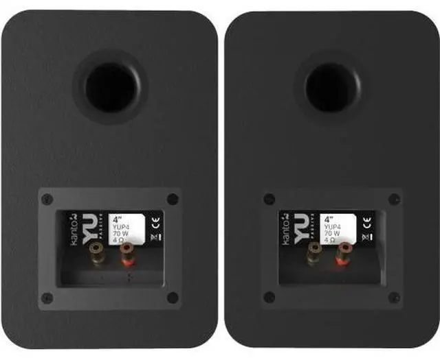 Alt view image 4 of 7 - Kanto YUP4 4" Woofer, 120W Wireless Streaming Bookshelf Speaker System, WiiM Amplifier, w/ 10 FT OFC 14 Gauge Speaker Wire (Black)