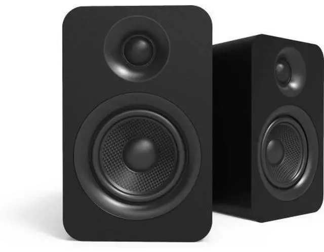 Alt view image 2 of 7 - Kanto YUP4 4" Woofer, 120W Wireless Streaming Bookshelf Speaker System, WiiM Amplifier, w/ 10 FT OFC 14 Gauge Speaker Wire (Black)