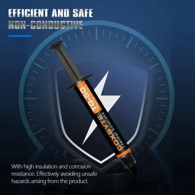 Alt view image 5 of 7 - Coxbyte TG-50 thermal paste, 18.2W/mK ultra-high thermal conductivity suitable for CPU/server/GPU thermal conductivity, non corrosive,2g